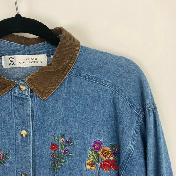 Studio Collection Women Front Button Shirt XL - Picture 6 of 12